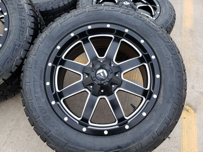20x9 Fuel Jeep Maverick Wrangler Gladitor wheels rims 33" tires 5x127 5x112