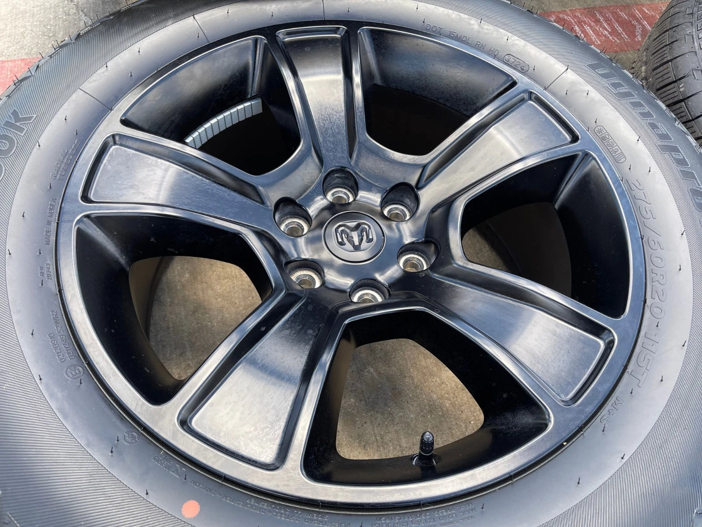 20" Dodge Ram 1500 OEM LIMITED Black 2676 2723 wheels rims NEW HANKOOK A/T2