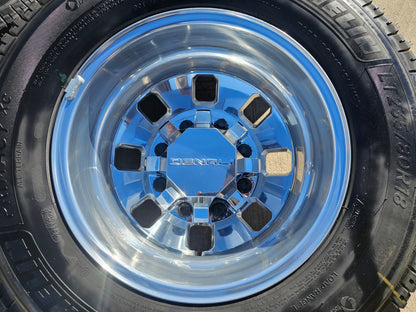 18" GMC Sierra 3500 DENALI Dually rims wheels OEM 14127 14129 8x210 MICHELIN NEW