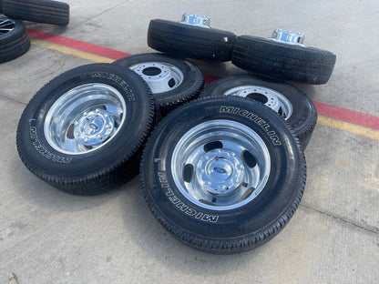 17" Ford F-350 Dually OEM 3618 3619 rims wheels SET tires Michelin LTX A/T2