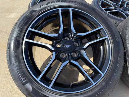 18" Ford Mustang GT OEM 10157 BLACK wheels rims SET 2021 2022 2023 2025 2026