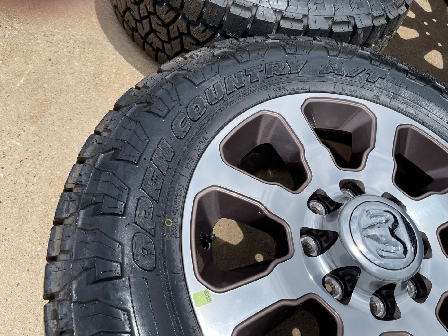 20" Dodge Ram 2500 3500 LARAMIE OEM 2698 wheels rims TAN SET TOYO A/T3 35" NEW