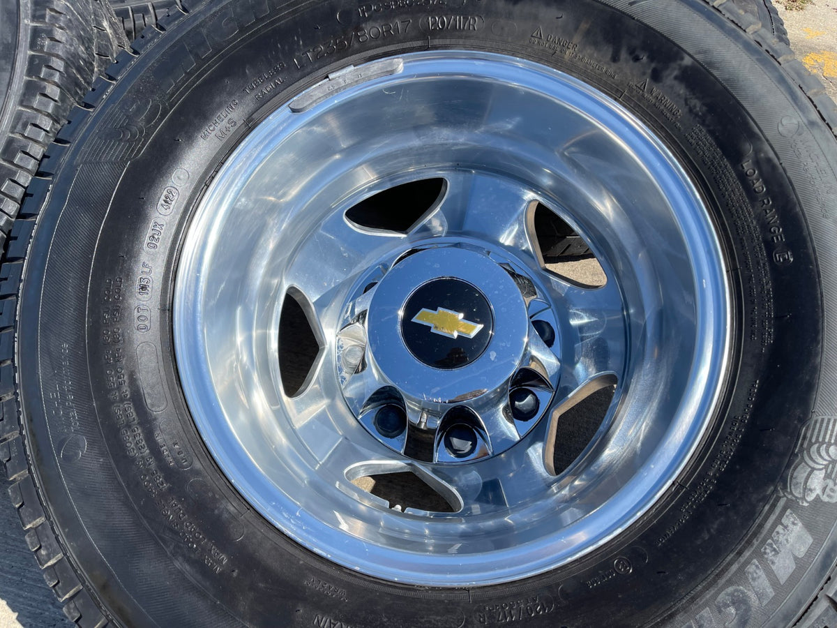 17" Chevy Silverado GMC Sierra 3500 Dually rims wheels SET OEM 5519 5520 8094