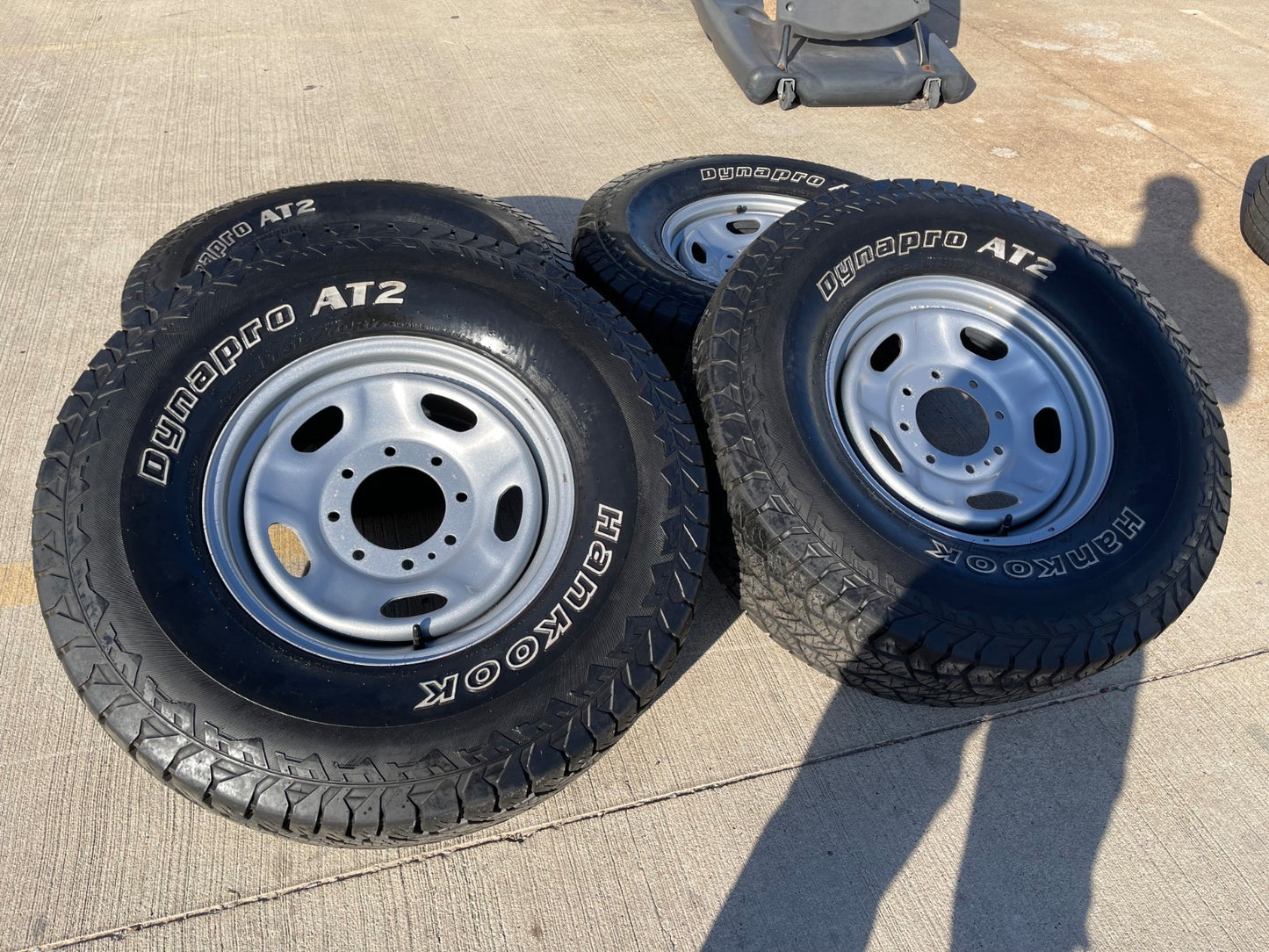 17" Ford F-250 F-350 OEM 3828 wheels rims tires HANKOOK DYNAPRO A/T2 35"