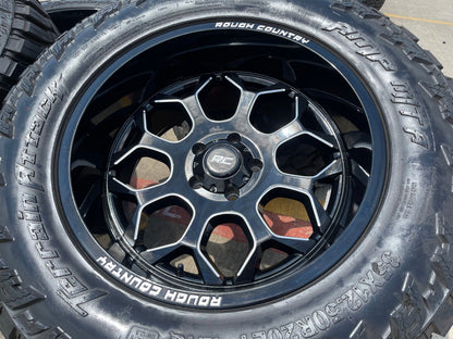 20x10 20" Rough Country 96 Series Jeep Wrangler Gladiator 5x127 5x5 wheels rims