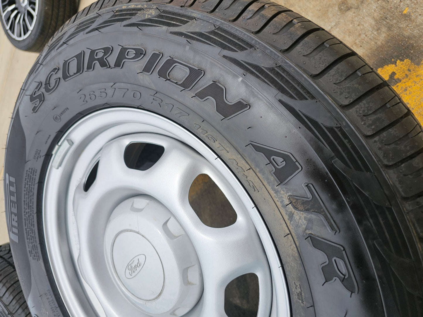 17" Ford F-150 OEM rims wheels 3857 tires steel 2023 2024 2025 PIRELLI A/T NEW