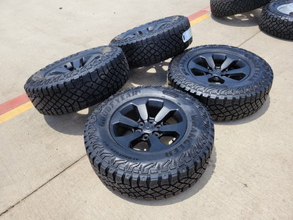 18" Dodge Ram 1500 Rebel Black OEM 2671 wheels rims 33" M/T NEW