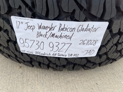 17" Jeep Wrangler Rubicon OEM 95730 9327 wheels rims Gladiator BFG KO2 37" NEW
