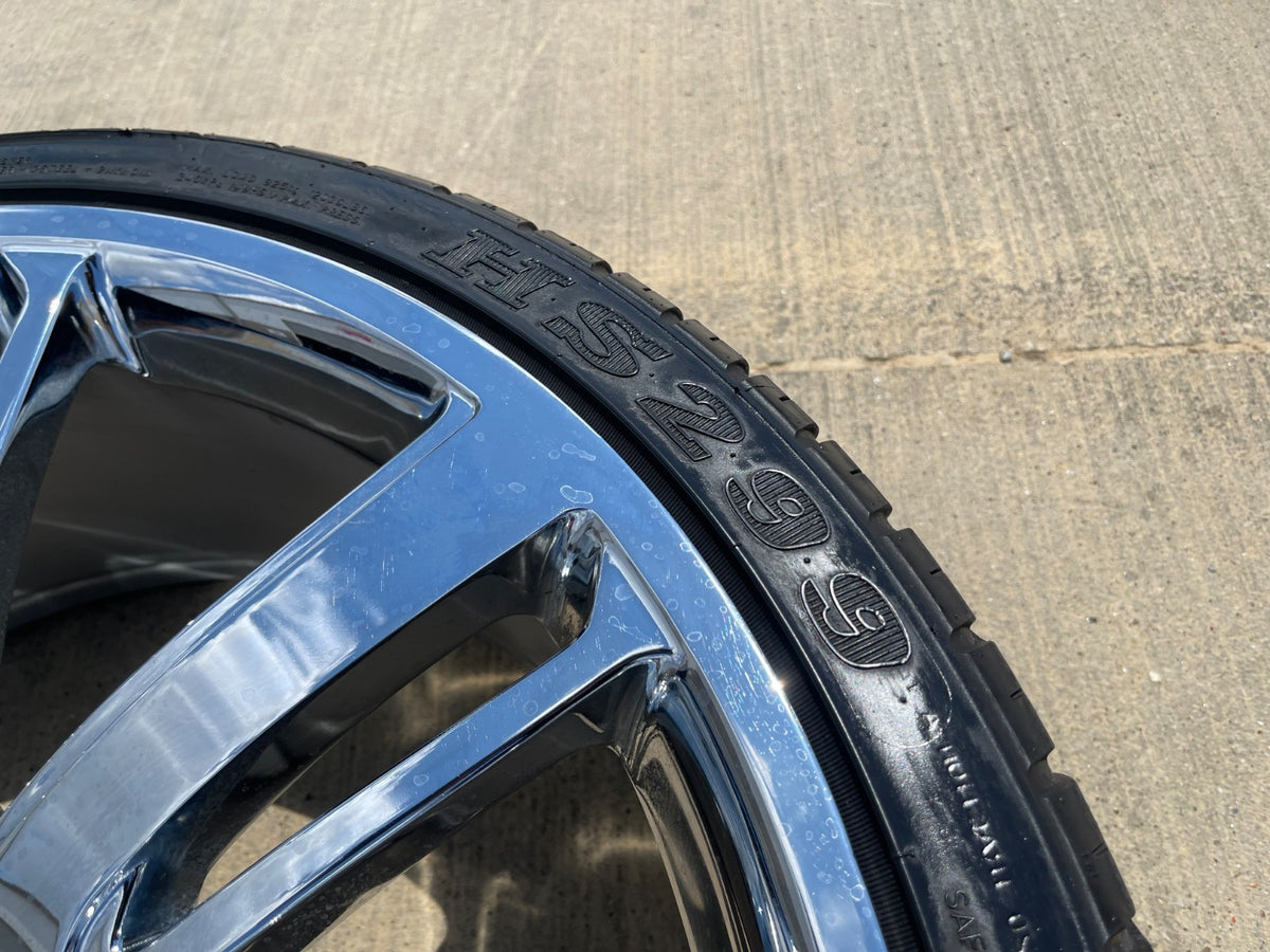24" Cadillac Escalade Platinum OEM Replica 4738 wheel rim tire CHROME spare