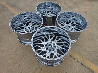 22" 22x14 Vision 404 Brawl Dodge RAM Chevy 2500 3500 wheels rims SET 8x165 8x6.5
