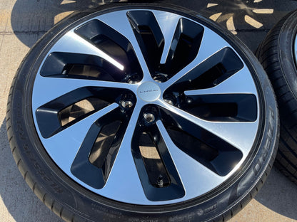 21" Lucid Air Grand Touring OEM 95542 95543 wheels rims black tires PIRELLI NEW