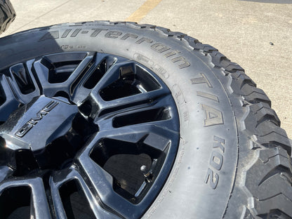 20" GMC Sierra Chevy 2500 OEM 5957 BLACK DIAMOND wheels rims tires BFG 37"
