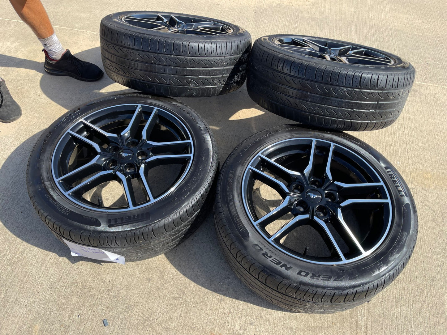 18" Ford Mustang GT OEM 10157 BLACK wheels rims SET 2021 2022 2023 2025 2026