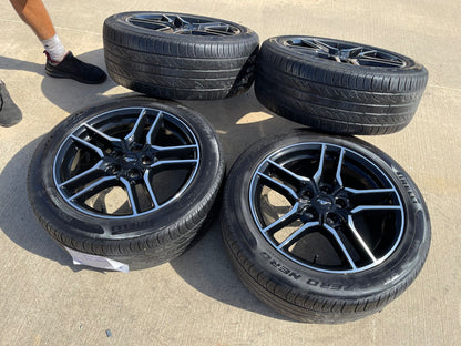 18" Ford Mustang GT OEM 10157 BLACK wheels rims SET 2021 2022 2023 2025 2026