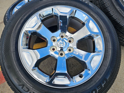 20" Dodge Ram 1500 OEM Laramie CHROME 2680 wheels rims YOKOHAMA NEW
