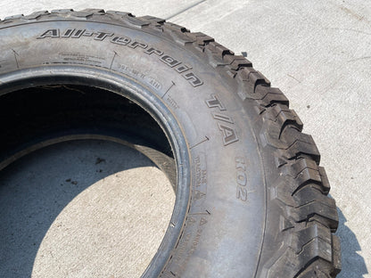 (1) 295/70/17 BFG KO2 A/T tire 295/70R17 LT 10 ply LRE 121S TAKE OFF NEW