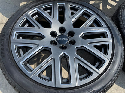 24" GMC Yukon Sierra DENALI OEM wheels rims BRIDGESTONE 2024 2025 2026 2027 NEW
