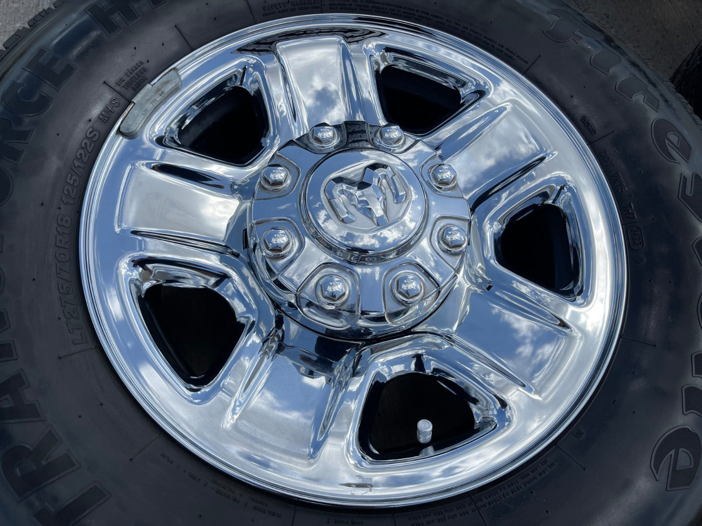 18" Dodge Ram 2500 3500 STEEL chrome OEM 2473 wheels rims SET FIRESTONE