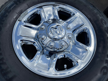 18" Dodge Ram 2500 3500 STEEL chrome OEM 2473 wheels rims SET FIRESTONE