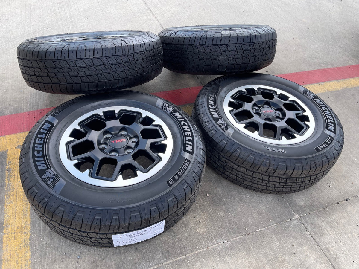 18" Toyota Tacoma 4Runner TRD OEM 94199 wheels rims 2025 2026 2027 MICHELIN NEW