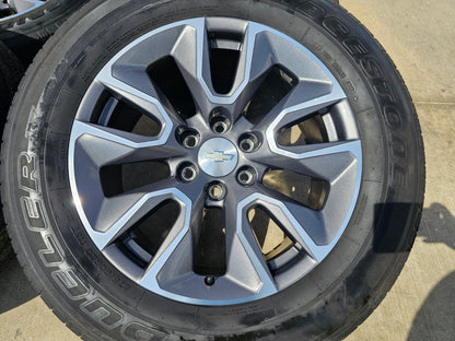 20" Chevy Silverado 1500 Tahoe OEM 5915 5916 wheels rims BRIDGESTONE SET