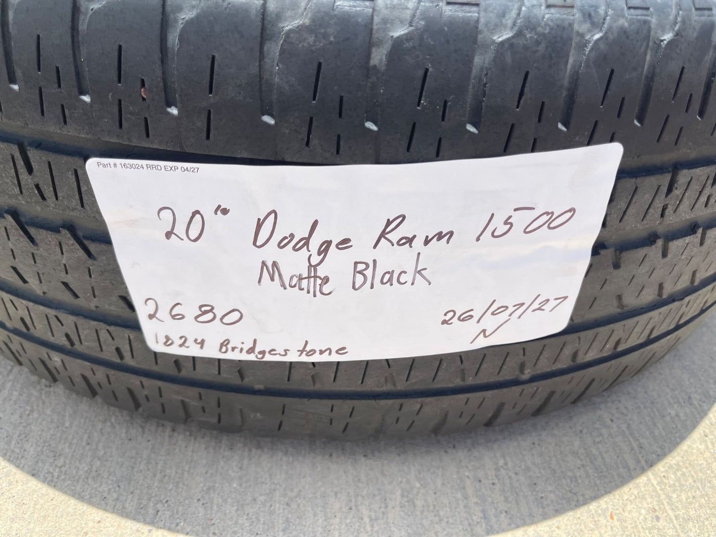 20" Dodge Ram 1500 OEM Laramie Black 2462 2680 wheels rims 2024 2025 2026 SET