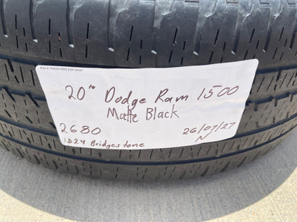 20" Dodge Ram 1500 OEM Laramie Black 2462 2680 wheels rims 2024 2025 2026 SET