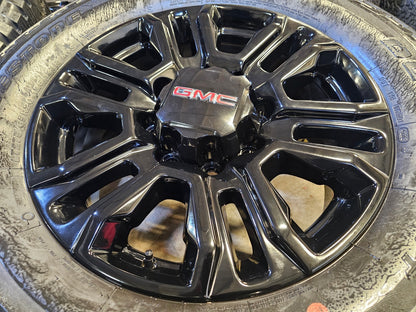 20" GMC Sierra Chevy 2500 OEM 14026 5957 BLACK DIAMOND wheels rims SET