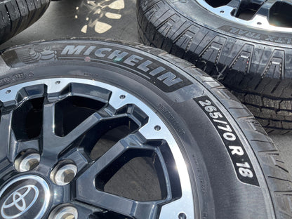 18" Toyota Tundra TRD OEM black wheels rims 75273 Sequoia SET MICHELIN