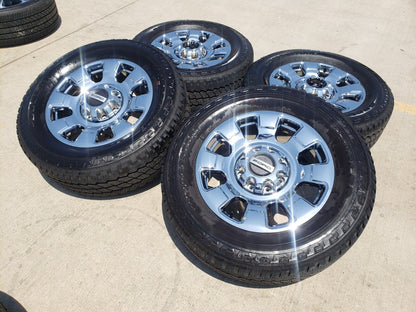 20" Ford F-250 F-350 OEM chrome Lariat wheels rims 10295 tires 2023 2024 2025