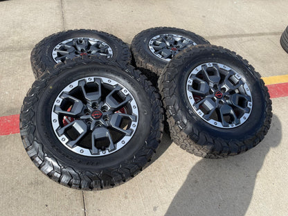 17" Nissan Frontier X-PRO OEM 62834 Desert Runner wheels rims BFG KO2 A/T NEW