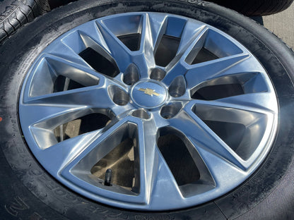 20" Chevy Tahoe Silverado LTZ 5920 OEM wheels rims Yukon HANKOOK A/T2 NEW