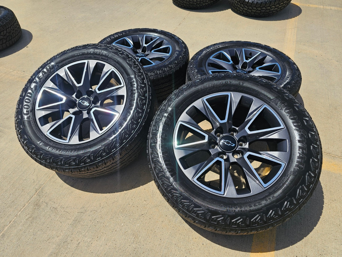 20" Chevy Tahoe Silverado OEM 5919 wheels rims GMC Yukon tires GOODYEAR