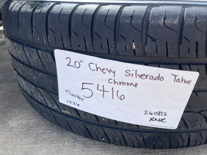 20" Chevy Silverado Tahoe Suburban chrome OEM 5416 wheels rims tires SET