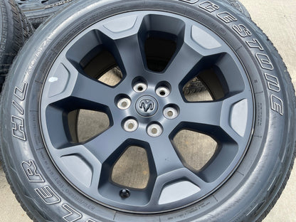 20" Dodge Ram 1500 OEM Laramie Black 2680 wheels rims 2025 2026 2027 BRIDGESTONE