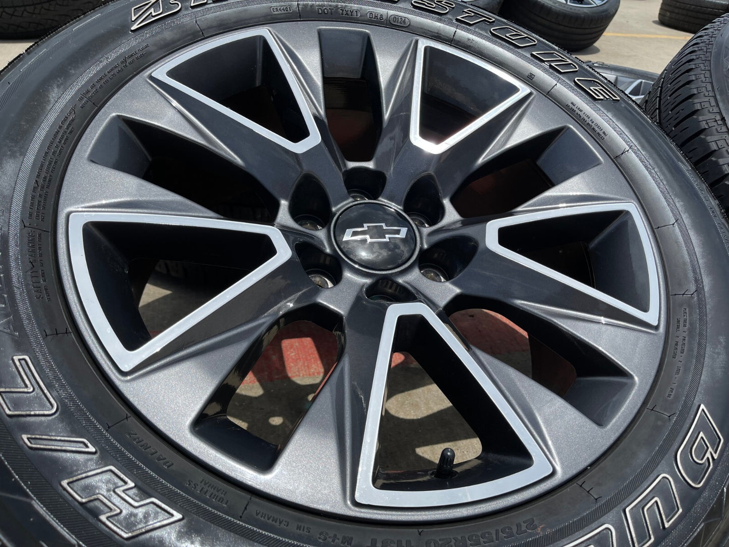 20" Chevy Tahoe Silverado OEM 5919 wheels rims GMC Yukon tires BRIDGESTONE