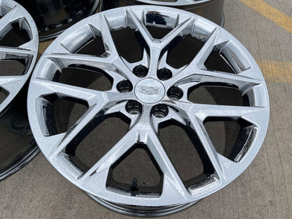 22" GMC Yukon Sierra DENALI OEM 14078 wheels rims CHROME 2024 2025 2026 2027 SET