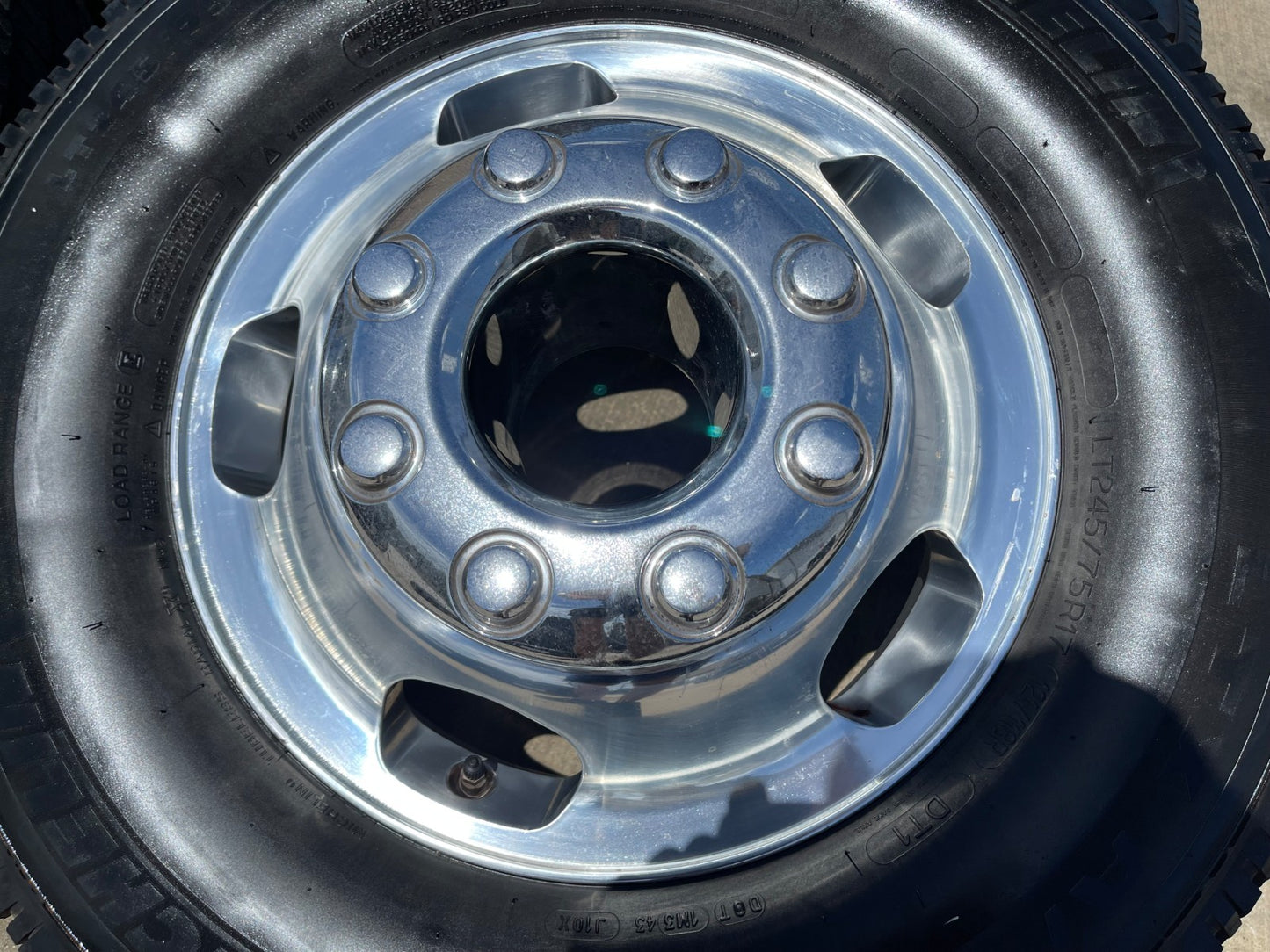 17" Ford F-350 Dually OEM 10477 10478 rims wheels SET tires MICHELIN A/T2