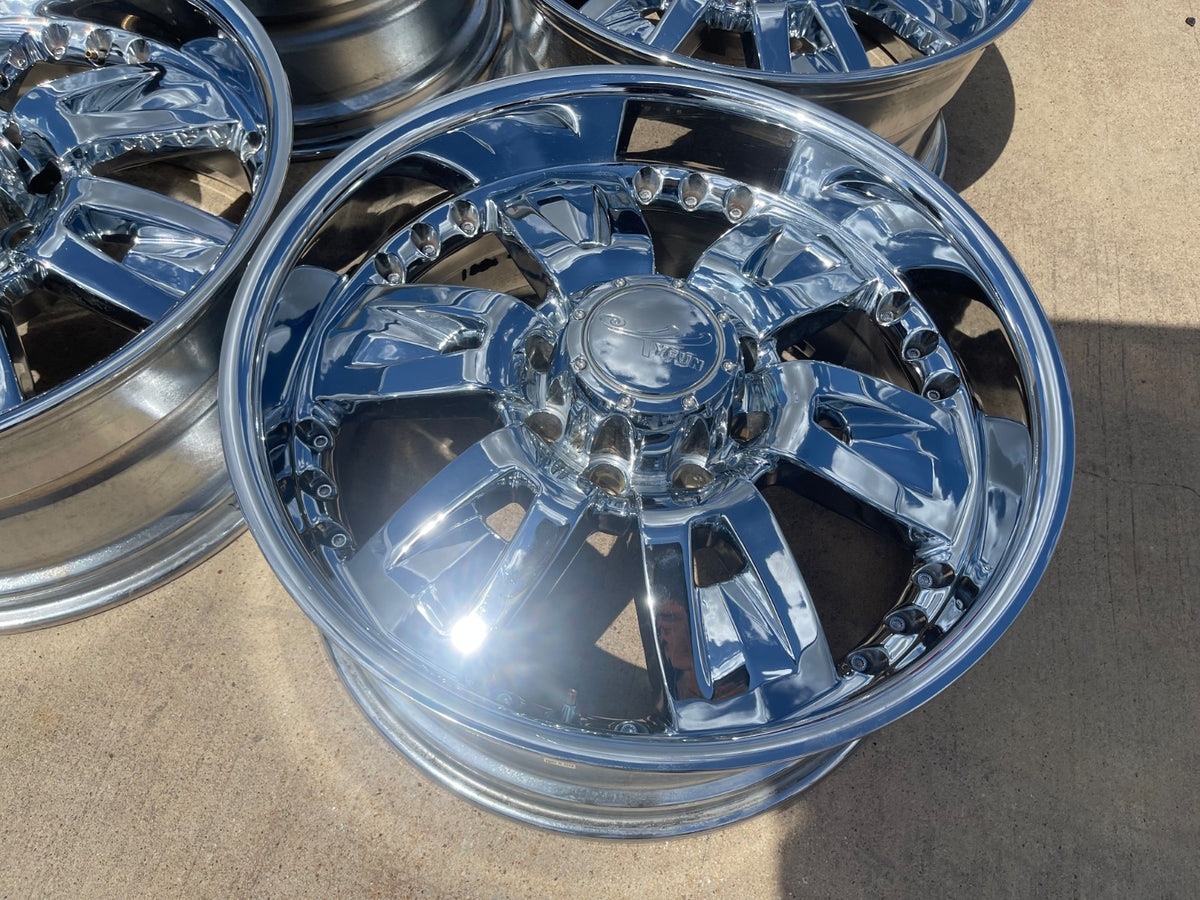 22" 22x10 Ty-Fun TF015 TW015 Ford F-250 F-350 rims wheels SET CHROME