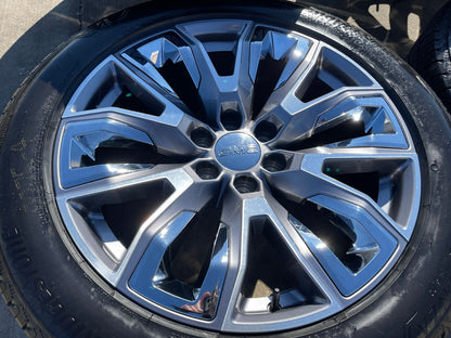 22" GMC Yukon Chevy Tahoe Escalade OEM chrome 95513 14134 wheels rims tires SET