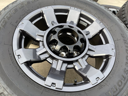 20" Ford F-250 F-350 OEM gray Lariat 10485 10296 wheels rims BRIDGESTONE A/T