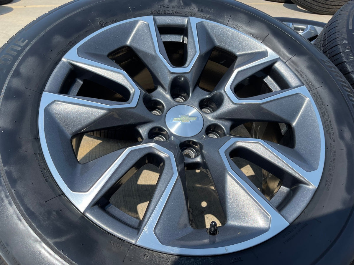 20" Chevy Silverado 1500 Tahoe OEM 5915 5916 wheels rims BRIDGESTONE SET