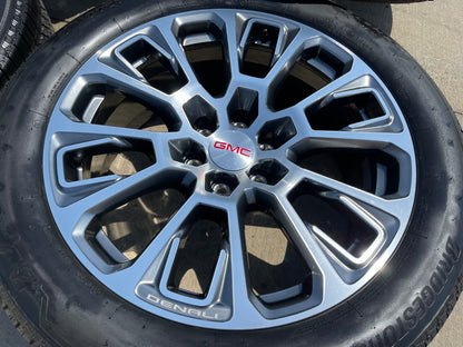 22" GMC Yukon Sierra DENALI OEM wheels rims Tahoe 2025 2026 2027 BRIDGESTONE NEW