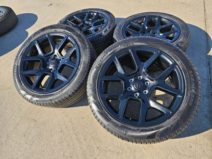 22" Dodge Ram 1500 OEM LIMITED Laramie wheels rims black 2725 2684 tires