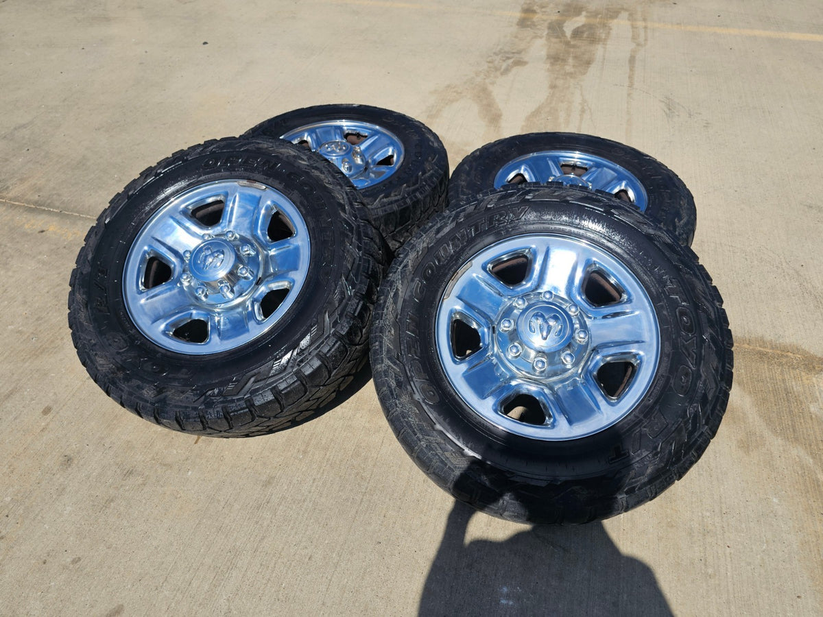 18" Dodge Ram 2500 3500 STEEL chrome OEM 2473 wheels rims SET TOYO R/T