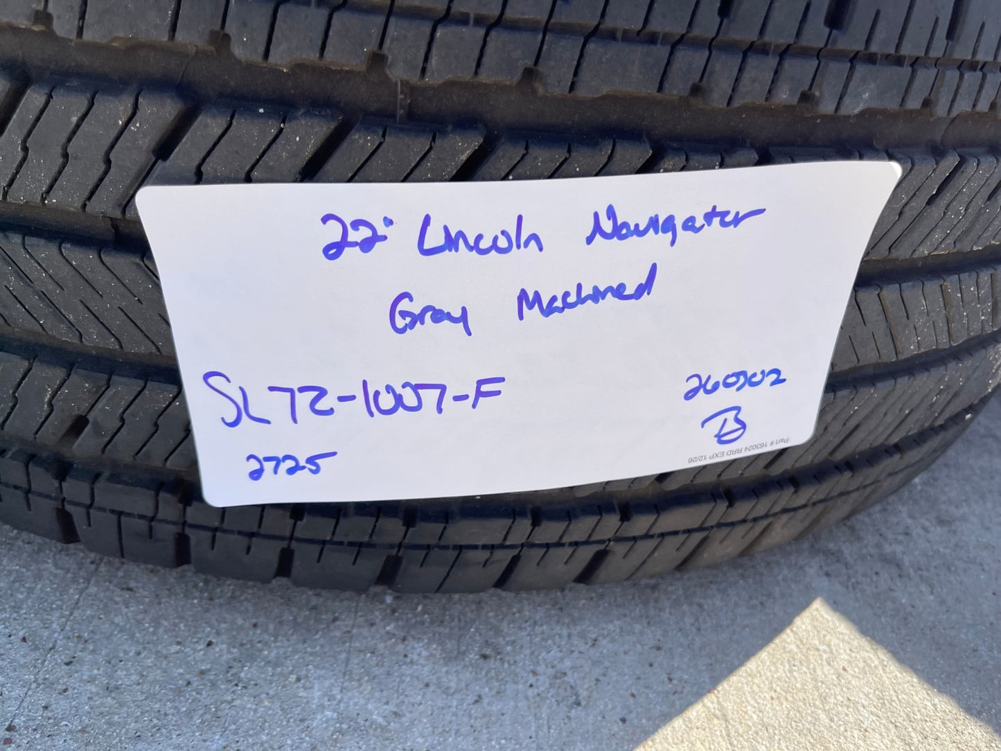 22" Lincoln Navigator OEM 94225 rims wheels BLACK LABEL 2025 2026 MICHELIN