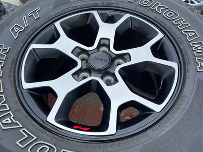 17" Jeep Wrangler Rubicon OEM 9218 Black wheels rims Gladiator 33"