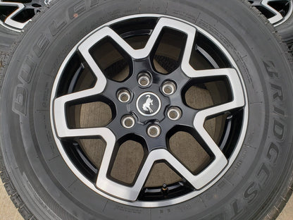 18" Ford Bronco wheels rims tires black 95213 Ranger tires BRIDGESTONE DUELER HT