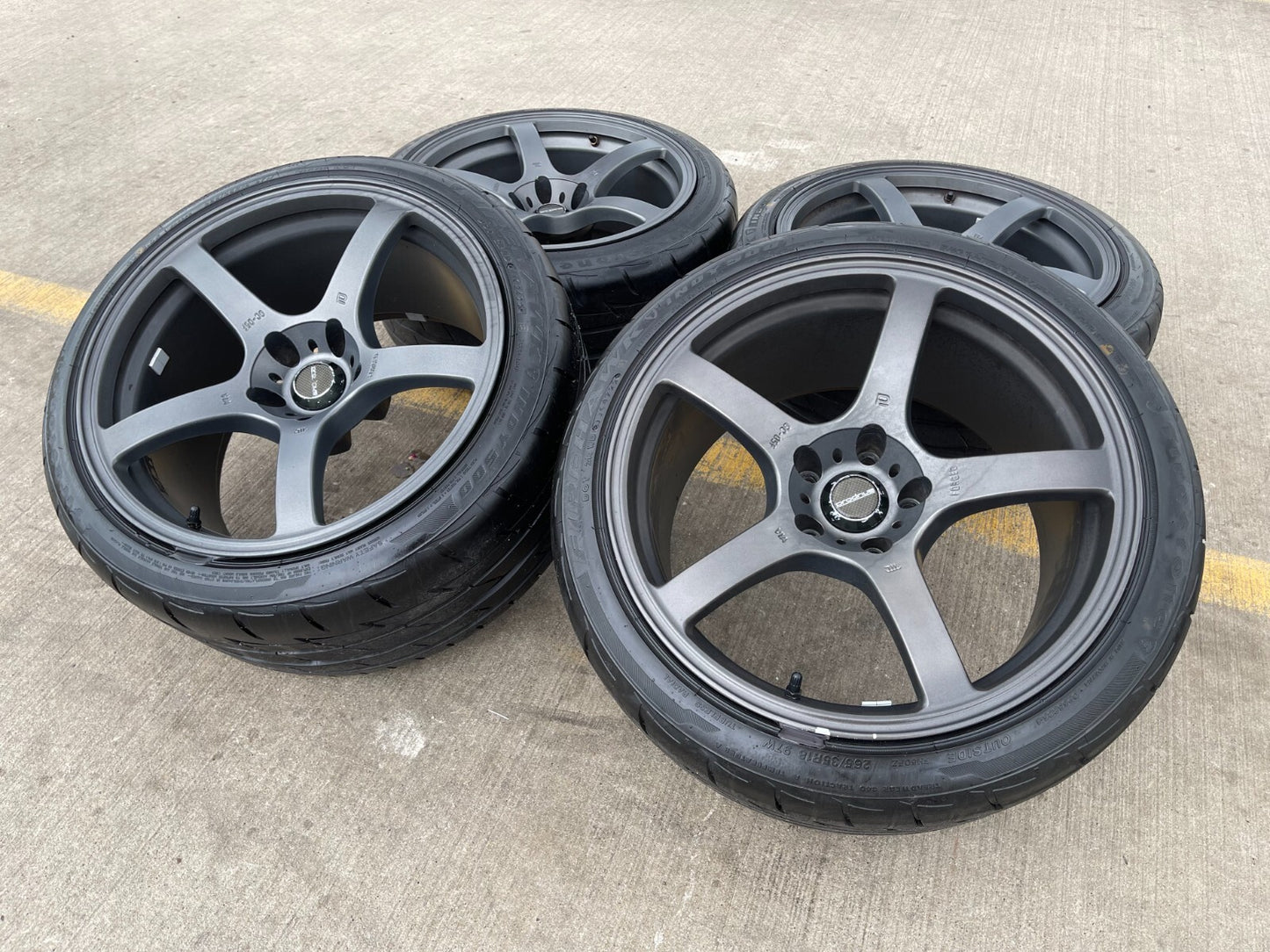 18" Prodrive GC05F wheels rims Mustang Accord Camry 5x114.3 5x4.5 Firehawk tires