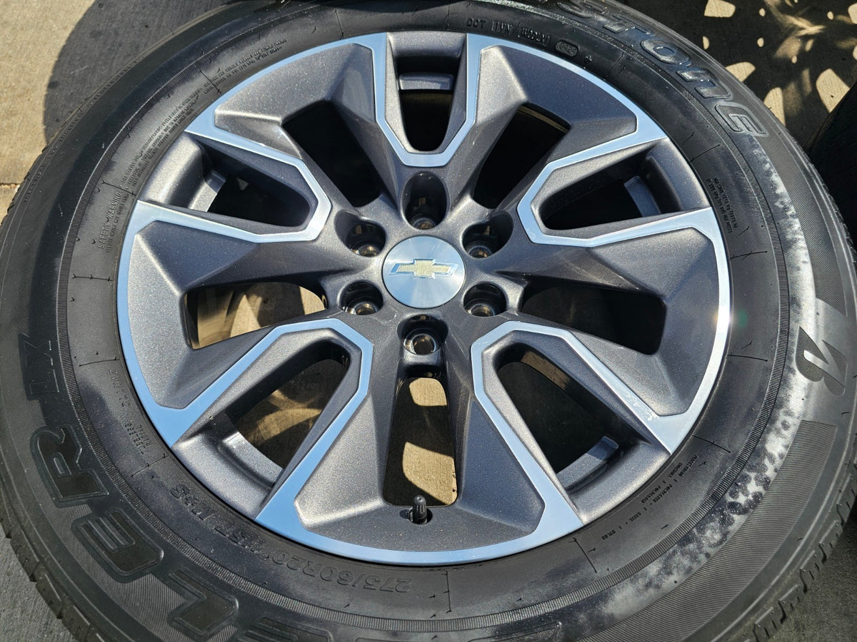 20" Chevy Silverado 1500 Tahoe OEM 5915 5916 wheels rims BRIDGESTONE SET
